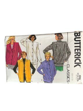 Butterick Classics Pattern 4042 Misses' Jacket Size 14 16 18 -80s